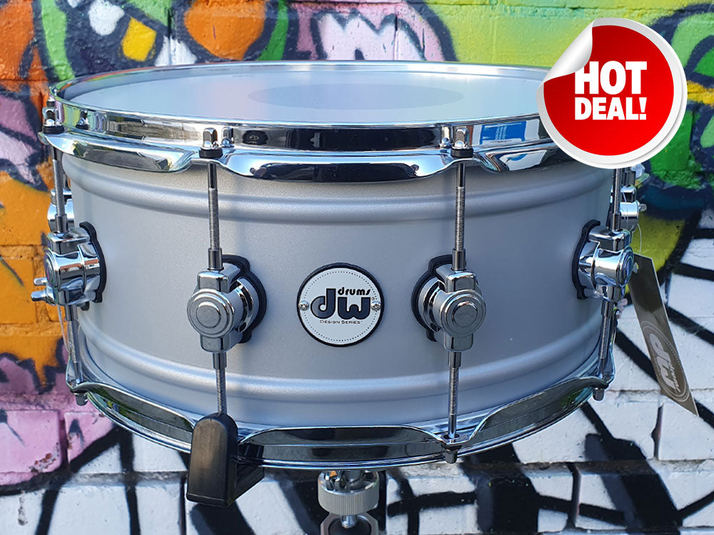 DW Design Series 14" x 6.5" Matte Aluminum Snare Drum
