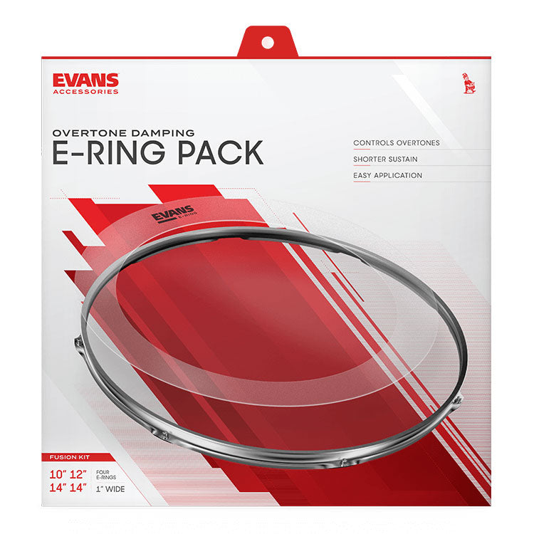 Evans E-Ring 10" 12" 14" Fusion Pack with 14" Snare E-Ring
