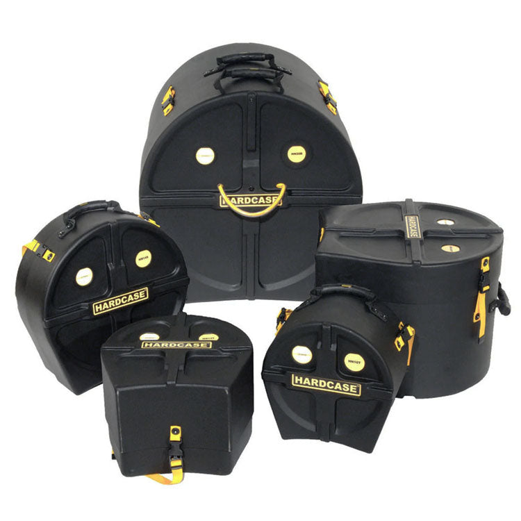 Hardcase 5 Piece Drum Case Set - 10T 12T 16F 22B 14SN