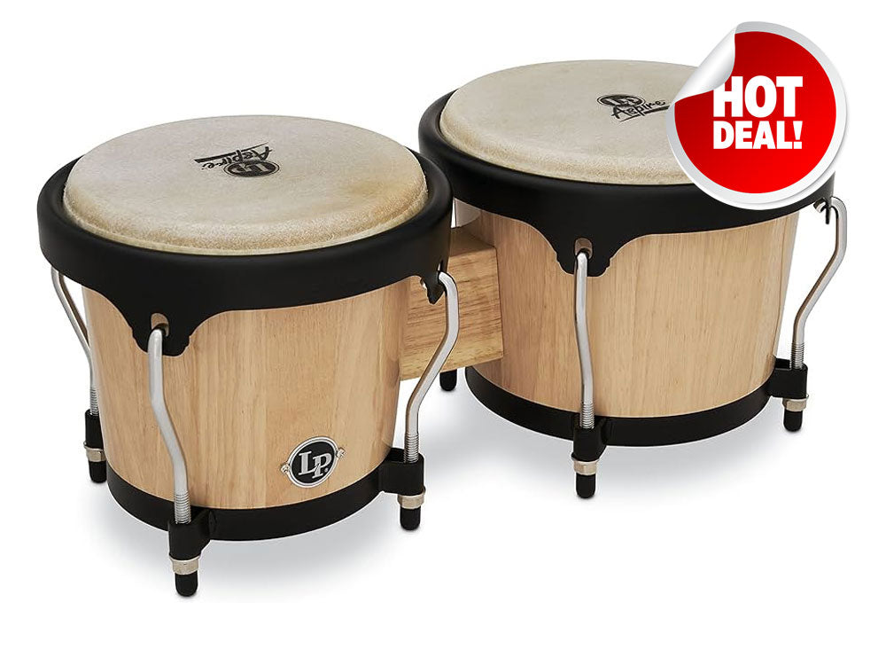 Latin Percussion Aspire 6-3/4" & 8" Bongos Natural Wood