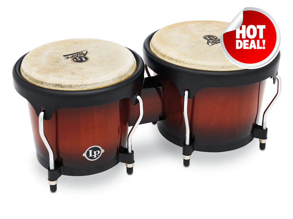 Latin Percussion Aspire 6-3/4" & 8" Bongos Vintage Sunburst