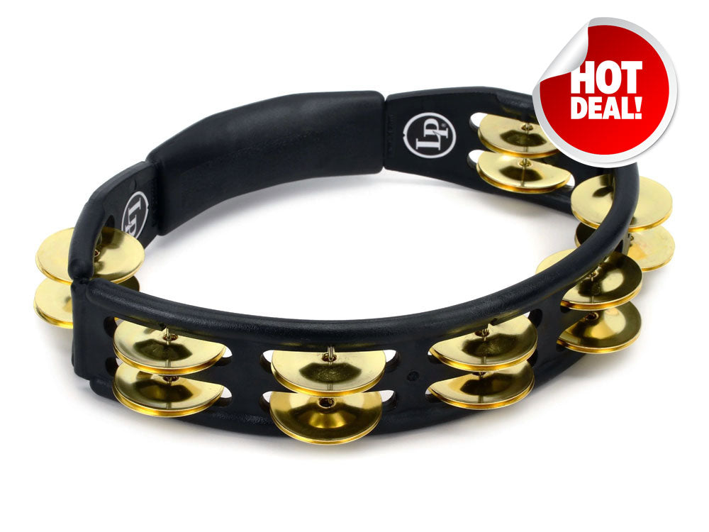 Latin Percussion Cyclops Handheld Brass Jingle Black Tambourine