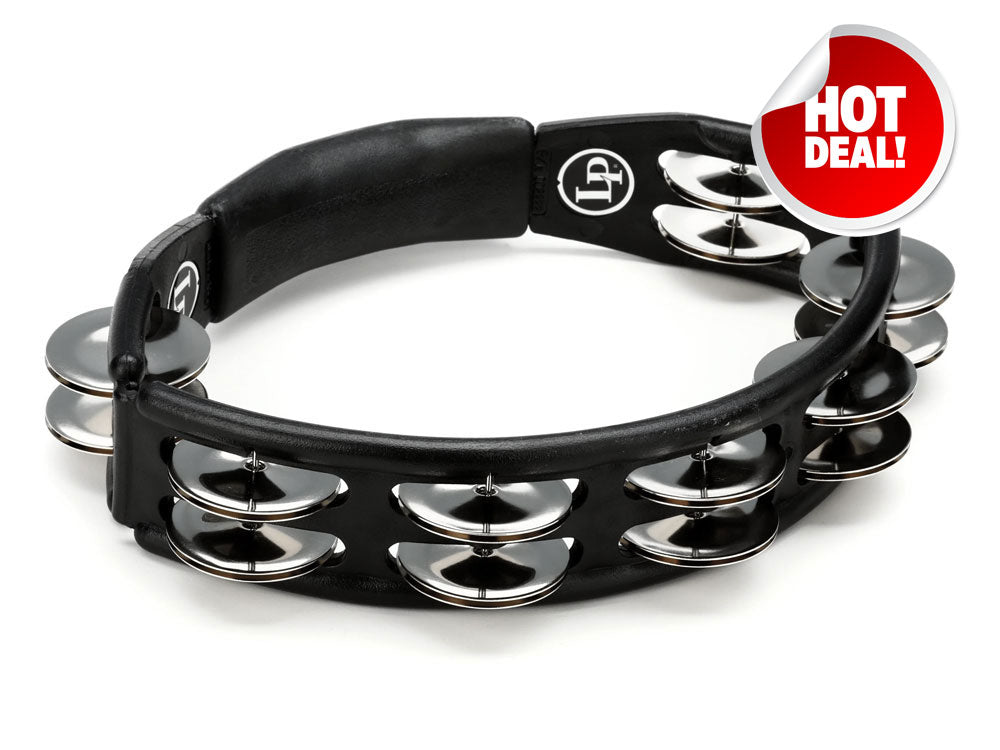 Latin Percussion Cyclops Handheld Steel Jingle Black Tambourine