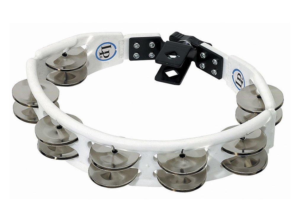 Latin Percussion Cyclops Mountable Steel Jingle White Tambourine