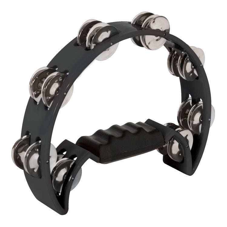 Mano Percussion Half Moon Tambourine Black