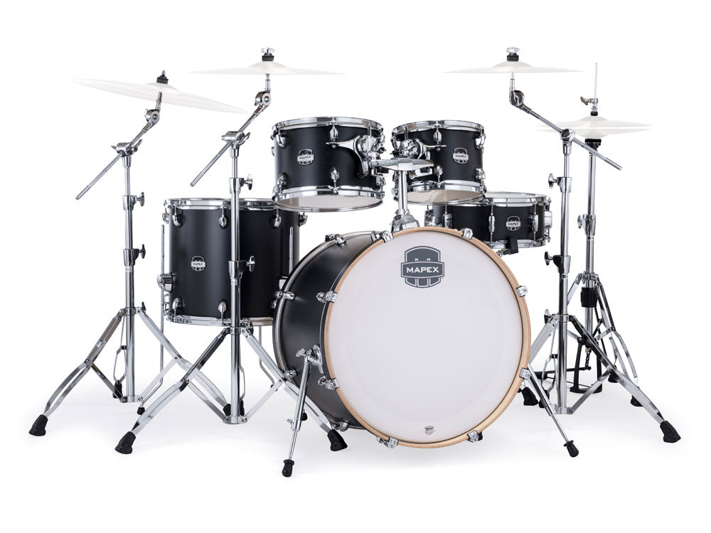 Mapex Mars Maple 22" 5 Piece Drum Kit - Matte Black