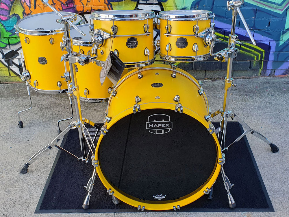 Mapex Saturn Evolution 22" 5 Piece Maple Walnut Shell Pack - Tuscan Yellow Lacquer
