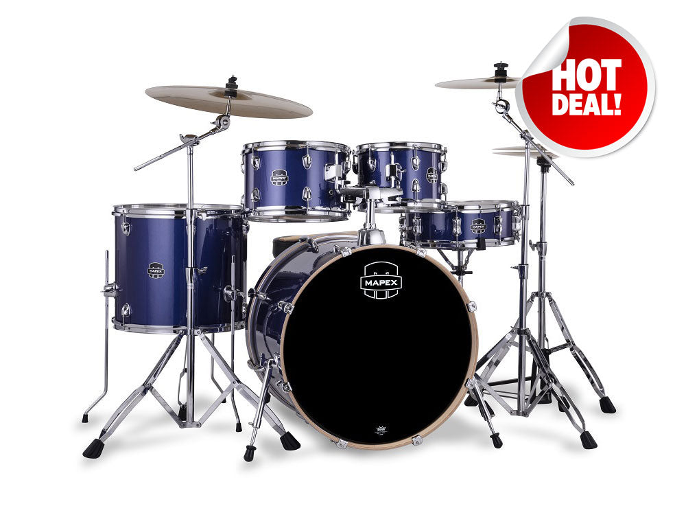 Mapex Venus 22" 5 Piece Drum Kit - Blue Sky Sparkle