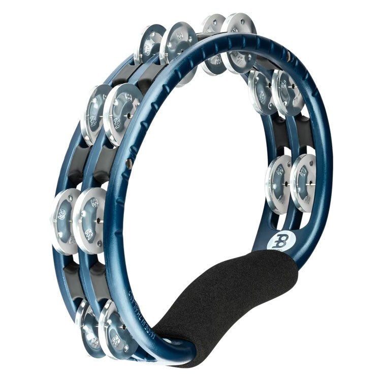 Meinl Percussion Hand Held ABS Double Row Aluminium Jingle Tambourine Blue