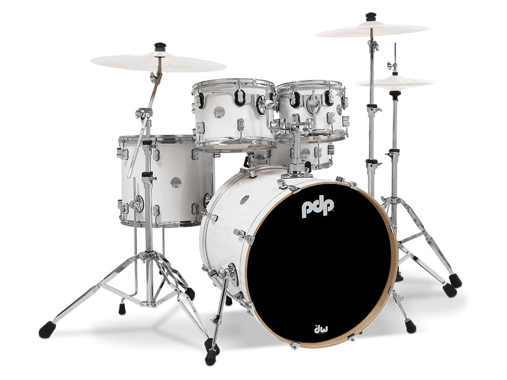 PDP Concept Maple 22" 5 Piece Drum Kit - Pearlescent White Lacquer