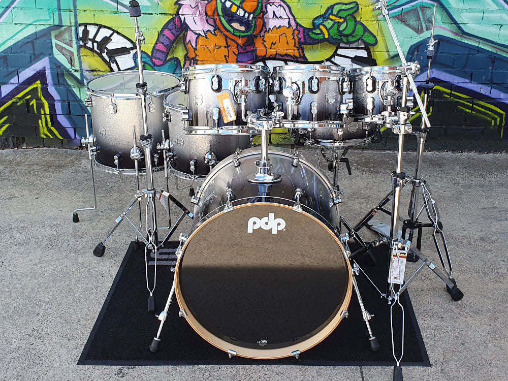 PDP Concept Maple 22" 7 Piece Drum Kit - Silver to Black Fade Lacquer