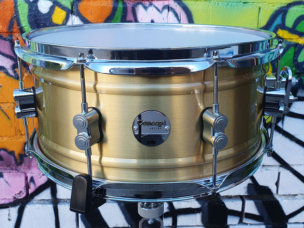 PDP Concept Series 14" x 6.5" Brushed Brass Snare Drum