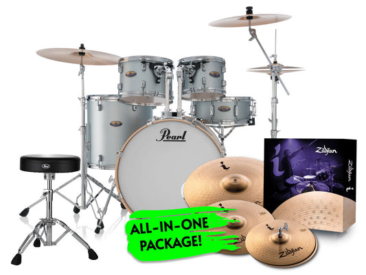 Pearl Decade Maple Incred-A-Bundle 22" 5 Piece Drum Kit - Blue Mirage