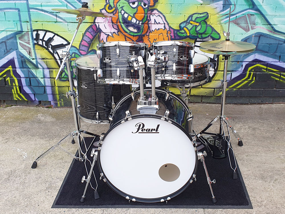 Pearl Roadshow Limited Edition 22" Fusion Plus 5 Piece Drum Kit - Midnight Chrome Vortex