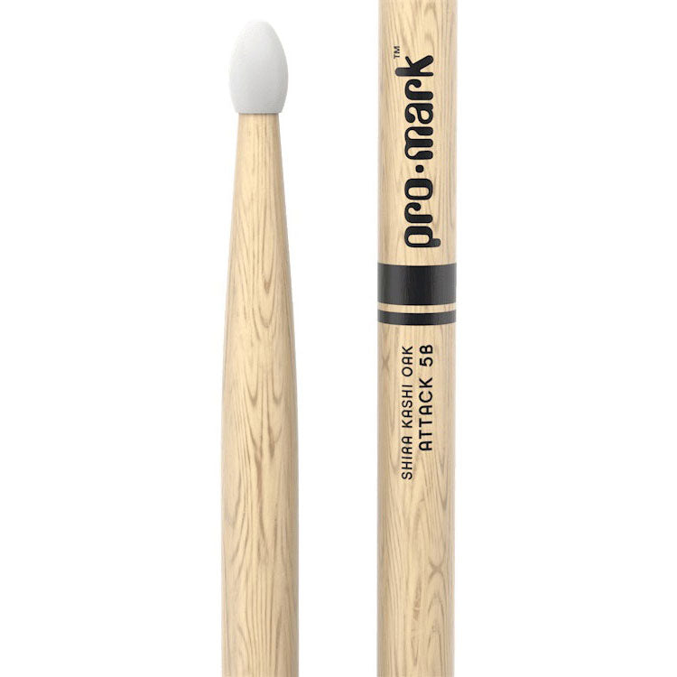 ProMark Classic Attack Shira Kashi Oak 5B Nylon Tip Drum Sticks