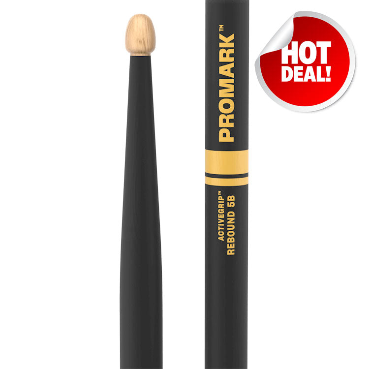 ProMark Rebound 5B ActiveGrip Hickory Wood Tip Drum Sticks