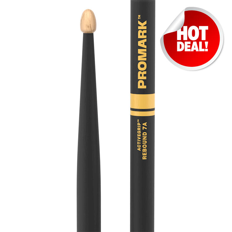 ProMark Rebound 7A ActiveGrip Hickory Wood Tip Drum Sticks