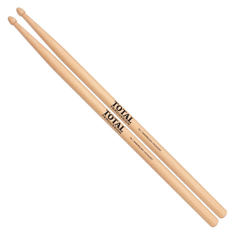 Total Percussion 7A Natural Wood Tip Drum Sticks