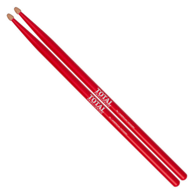 Total Percussion 7A Red Wood Tip Drum Sticks