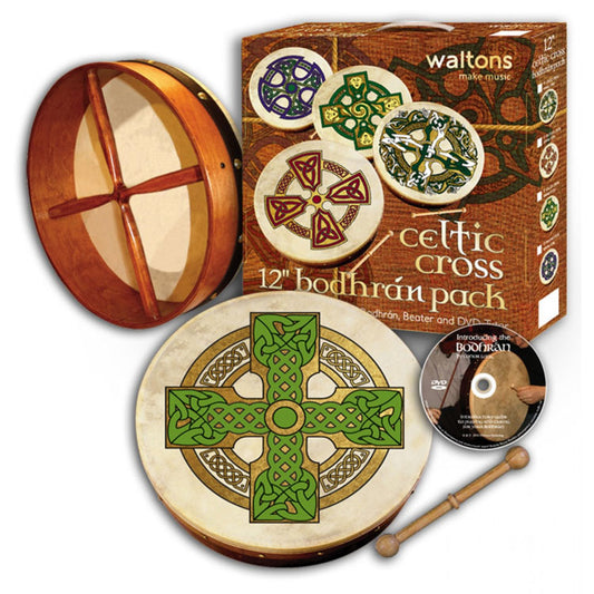 Waltons 18" Traditional Irish Bodhran Pack Cloghan Cross