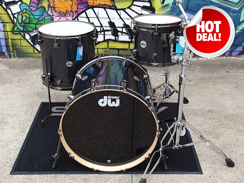 DW Collector's Series Sonic Ply 22" 4 Piece Shell Pack - Black Ice