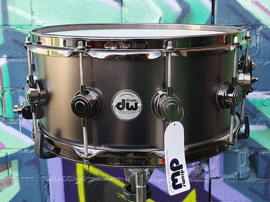DW Collector's Series 14" x 6.5" Satin Black over Brass Snare Drum