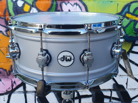 DW Design Series 14" x 6.5" Matte Aluminum Snare Drum