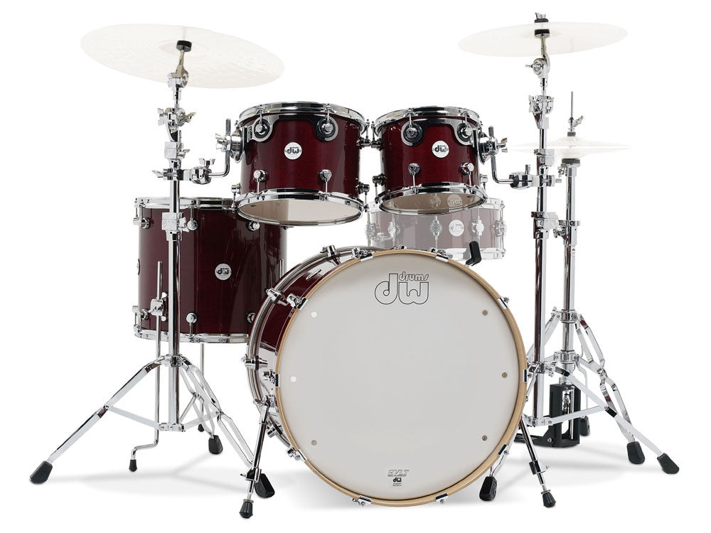 DW Design Series 22" 4 Piece Shell Pack - Cherry Stain