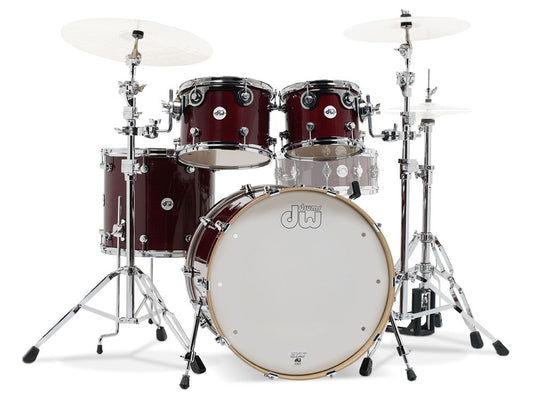 DW Design Series 22" 4 Piece Shell Pack - Cherry Stain