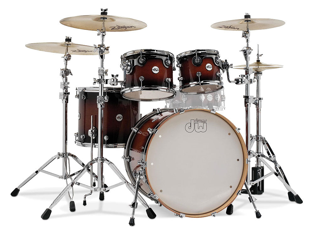 DW Design Series 22" 4 Piece Shell Pack - Tobacco Burst