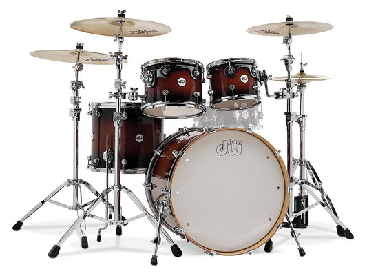 DW Design Series 22" 4 Piece Shell Pack - Tobacco Burst