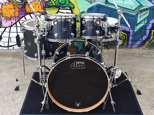 DW Performance Limited Edition Pure Cherry Finish Ply 22" 5 Piece Shell Kit - Black Sparkle