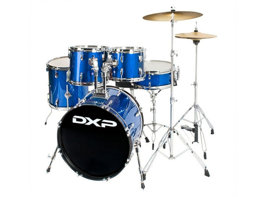 DXP Fusion 20 Series 20" 5 Piece Drum Kit - Metallic Blue