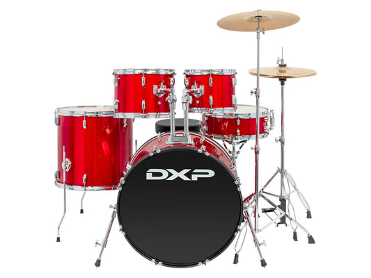 DXP Fusion Plus 22 Series 22" 5 Piece Drum Kit - Candy Apple Sparkle