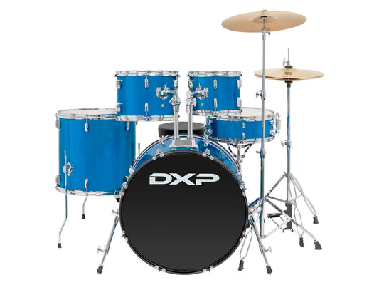 DXP Fusion Plus 22 Series 22" 5 Piece Drum Kit - Metallic Blue