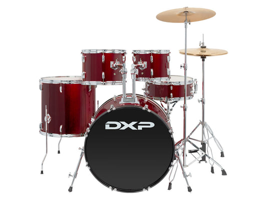 DXP Fusion Plus 22 Series 22" 5 Piece Drum Kit - Wine Red
