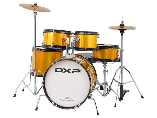 DXP Junior TXJ7 16" 5 Piece Drum Kit - Gold Sparkle