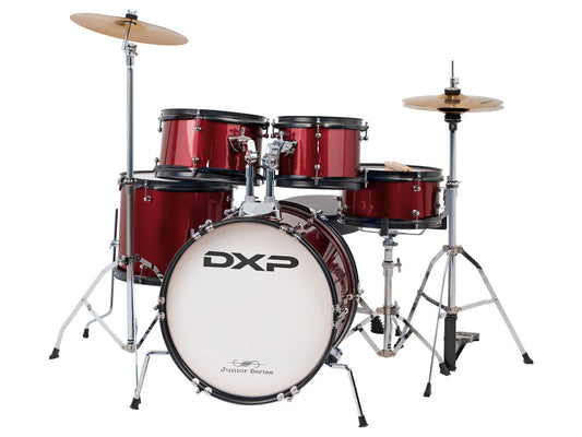 DXP Junior TXJ7 16" 5 Piece Drum Kit - Wine Red
