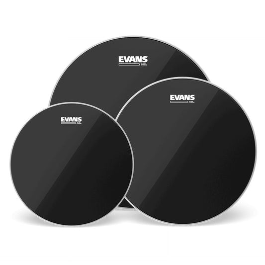 Evans Black Chrome 10|12|14 Drumhead Pack