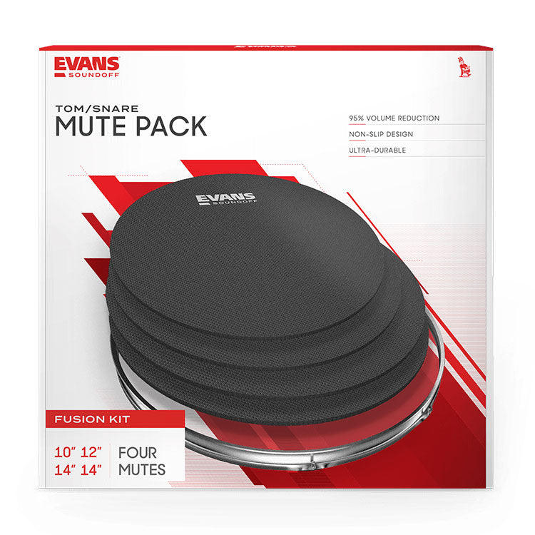 Evans SoundOff Mute Pack 10" 12" 14" Fusion with 14" Snare