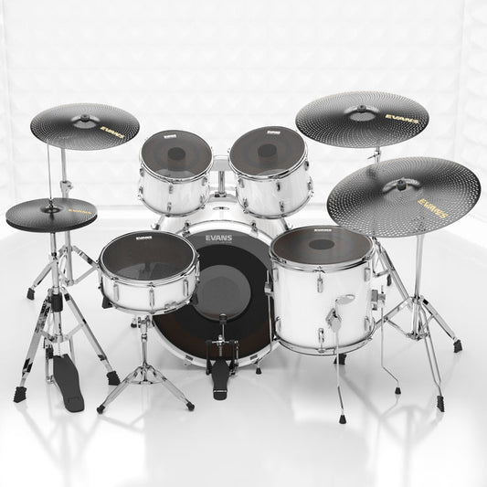 Evans dB One Mesh 10|12|16|22|14 Drumhead Pack with dB One Low Volume Cymbal Pack