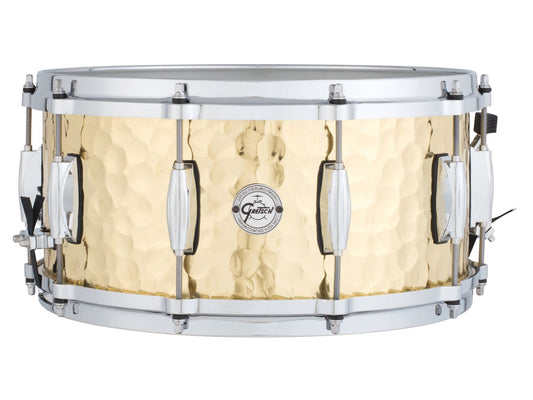 Gretsch Full Range 14" x 6.5" Hammered Brass Snare Drum