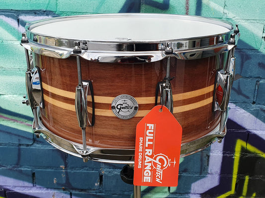Gretsch Full Range 14" x 6.5" Walnut with Maple Inlay Snare Drum