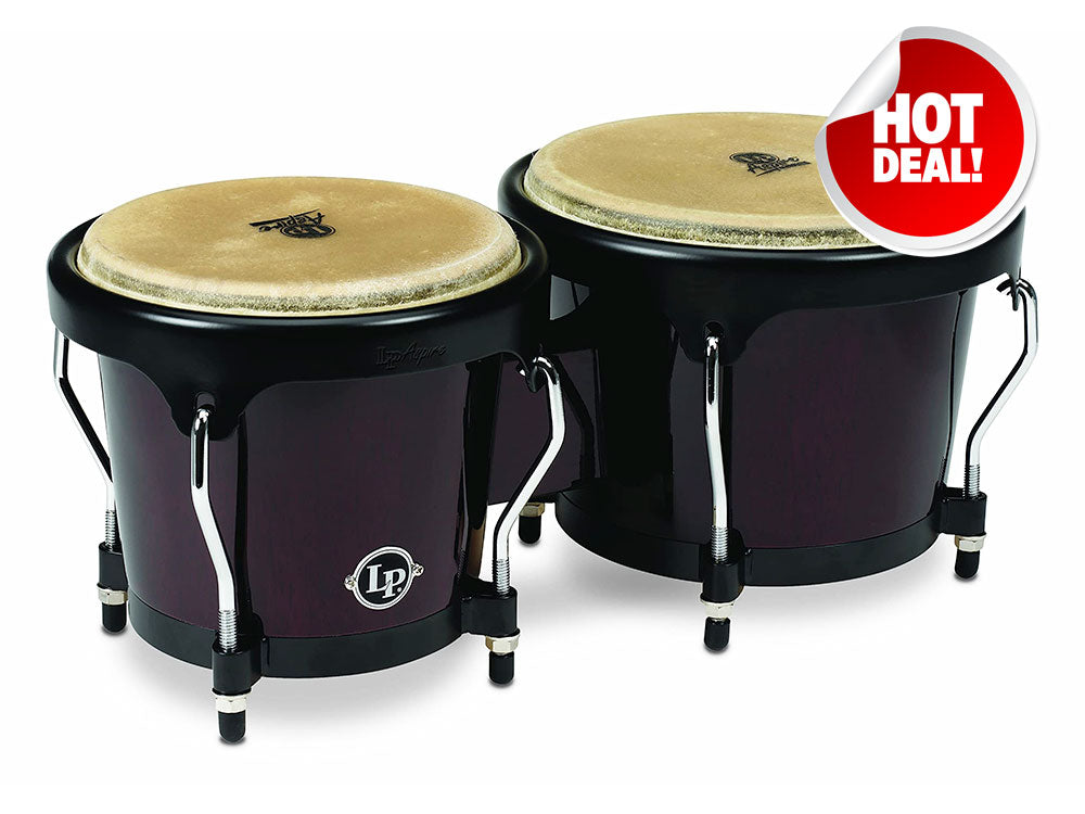 Latin Percussion Aspire 6-3/4" & 8" Bongos Dark Wood