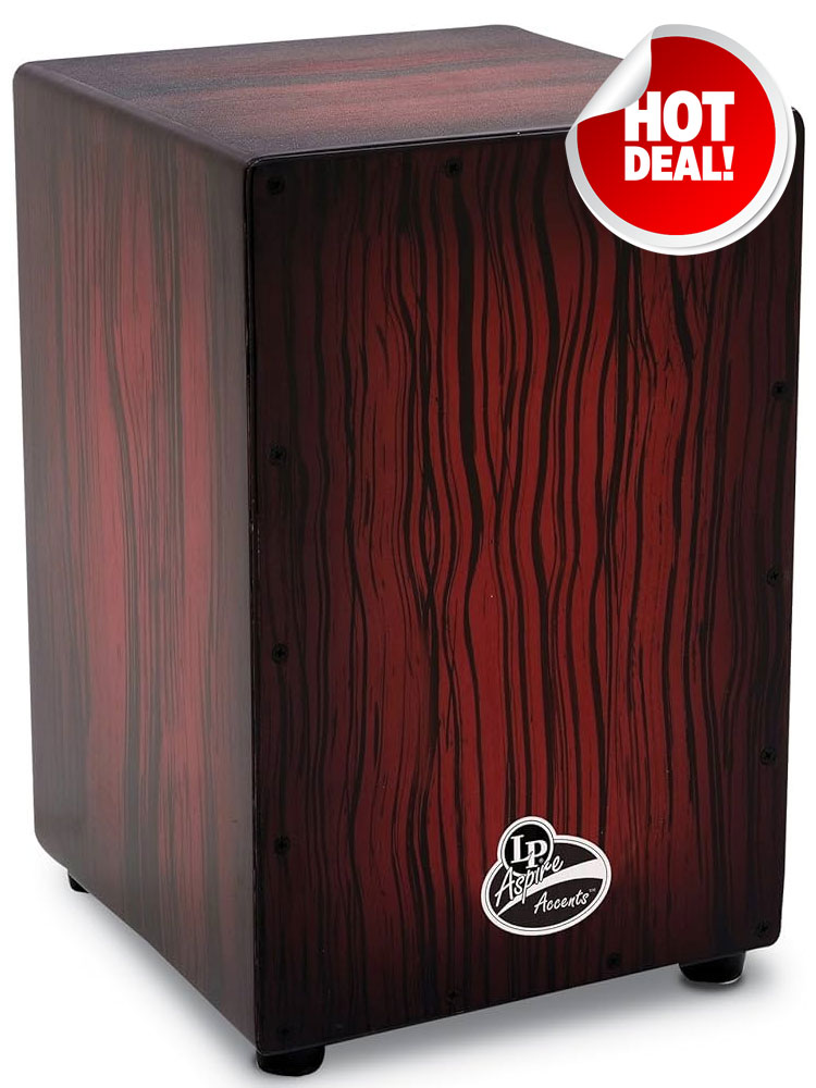 Latin Percussion Aspire Accent Wire Cajon Dark Wood Streak