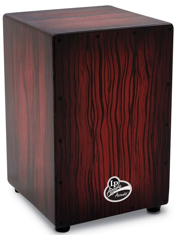 Latin Percussion Aspire Accent Wire Cajon Dark Wood Streak