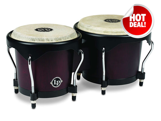 Latin Percussion City 6" & 7" Bongos Dark Wood