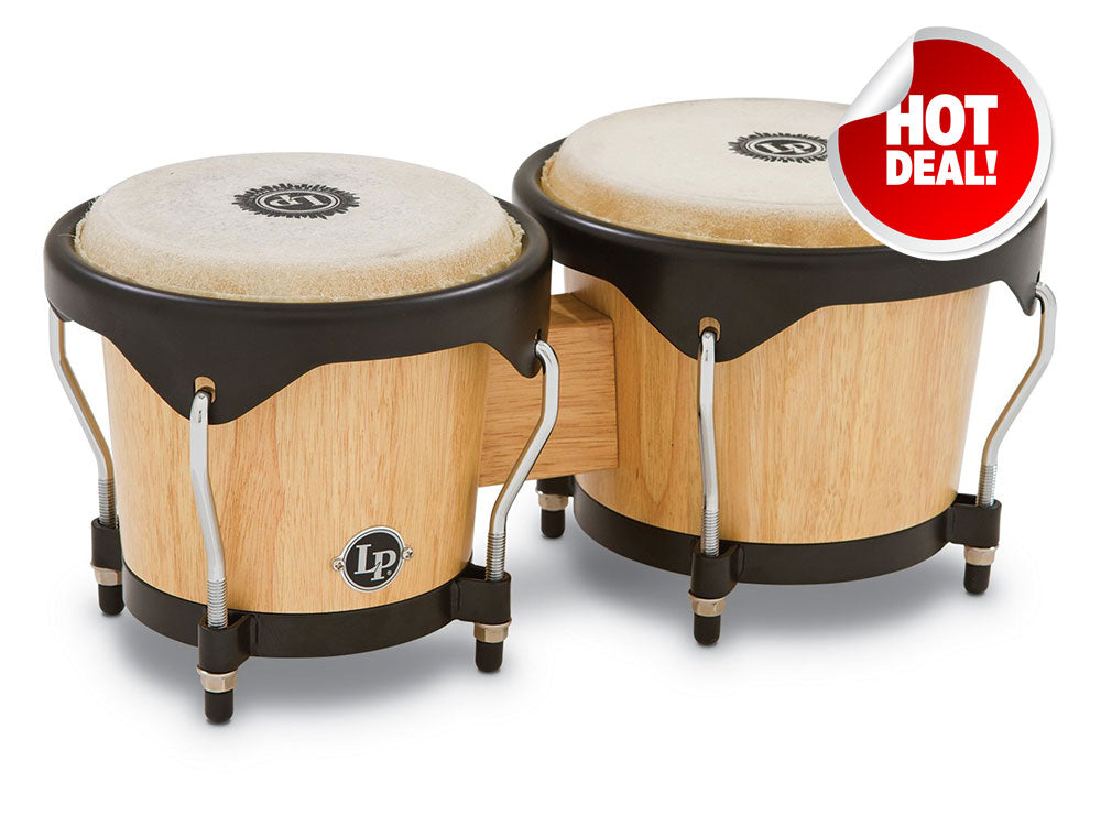 Latin Percussion City 6" & 7" Bongos Natural