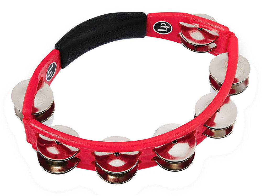 Latin Percussion Cyclops Handheld Steel Jingle Red Tambourine