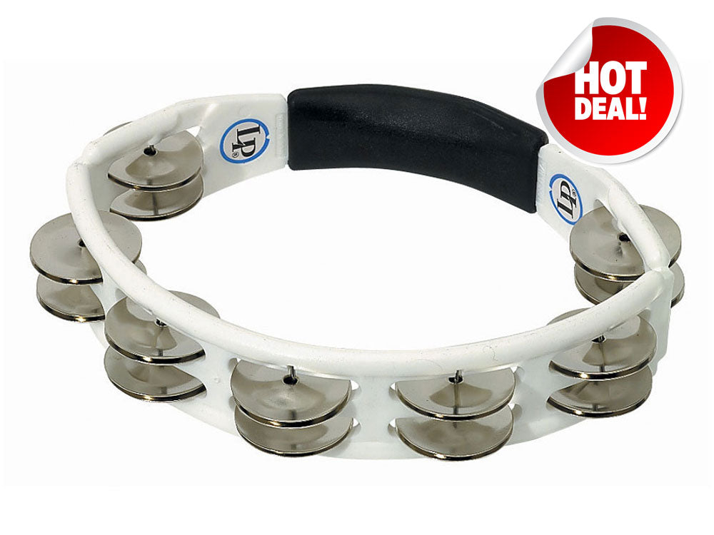 Latin Percussion Cyclops Handheld Steel Jingle White Tambourine